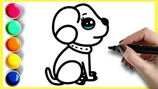 HOW TO DRAW A CUTE DOG - Easy Step-by-Step Drawing Tutorial for Beginners