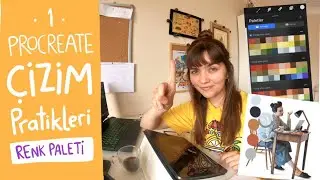 1.Procreate Çizim/ Referans Çizim ve Renk Paleti Oluşturma 