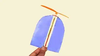 How to make Rubber band Propeller plane |  how to make paper plane | DM