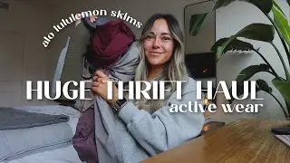 HUGE ACTIVEWEAR HAUL | lululemon, alo, skims, gymshark *thrifted & new*