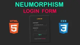 Neumorphism Dark Login Form UI Design Trend of 2020 HTMl CSS #Neumorphism