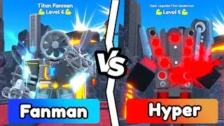 🔥Titan Fanman 80k DPS VS Hyper 80k DPS🤯 1 VS 1 | Toilet Tower Defense