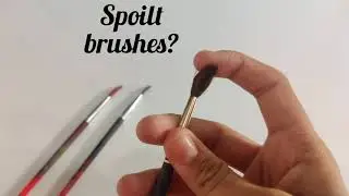 How to fix a damaged paint brush| Damaged/ hard bristles repair