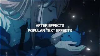 After Effects — Popular Text Effects