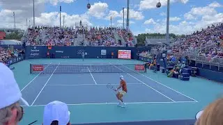 Holger Rune vs Diego Schwartzman Miami Court Level View 3R Highlights [4K]