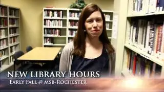 New Early Fall Library Hours