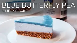 Vegan Blue Butterfly Pea Cheesecake