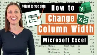 EXCEL Tutorial Change COLUMN WIDTH Adjust CELL LENGTH To See Data