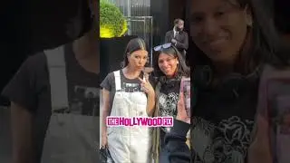 Kourtney Kardashian Stops To Take Pics With Fans While Leaving Her Hotel For Travis Barker's Concert