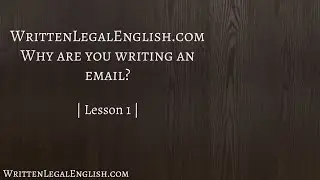 Email course #1: Why are you writing an email?