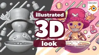 How to Make 3D Look Illustrated | Stylized Stipple Toon Shader Blender Tutorial