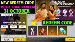 MUSIC VIDEO REDEEM CODE FREE FIRE | FREE FIRE 31 OCTOBER MUSIC VIDEO REDEEM CODE | TODAY REDEEM CODE