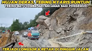 Batu Jomba Cliff Landslide, Driver Almost Hit