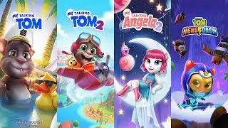 Talking Angela2 vs Talking Tom vs Talking Tom2 vs Tom Hero Dash Angela2 Sleepy Bugs Gameplay Ep4014