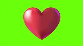 red heart green screen effect