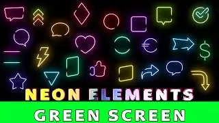 Neon Elements Green Screen Pack - Free Download - No Copyright