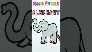 Elephant Drawing, Painting, Coloring !