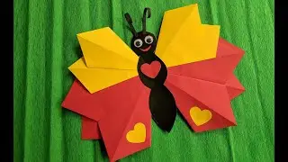 Бабочка из бумаги своими руками. Легкая поделка. Origami Butterfly