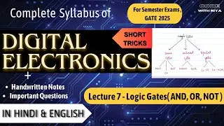 AND, OR, NOT  *LOGIC GATES* | Basic Gates | Digital Electronics | CSE, IT, EE, ECE | Lec 7