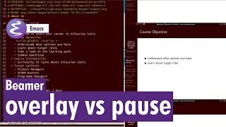 Org-mode - overlay vs pause