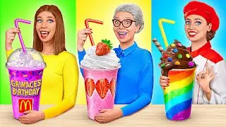 Reto De Cocina Yo vs Abuela | Cocinando Grimace Shake de Multi DO Challenge