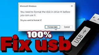 How to fix You need to format the disk before you can use it without losing data 💯💯💯