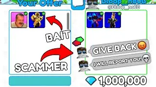 I SCAMMED A SCAMMER 🤣 WITH GOLDEN GODLY BAIT AND GOT THEIR GEMS AND UNITS 💀 - Toilet Tower Defense