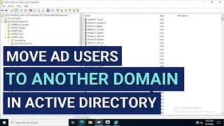 Move AD Users to another domain in Active Directory