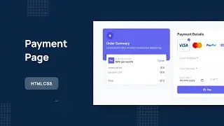 Responsive Payment Page - HTML CSS