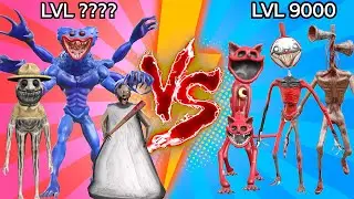 Army Siren head VS huggy wuggy devil VS skibidi toilet VS zoonomaly VS Granny VS catnap