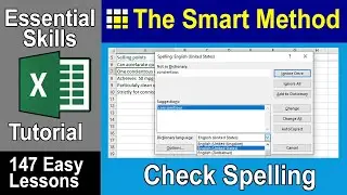 3-20: Check spelling in an Excel workbook