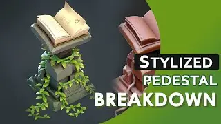 Making a Stylized Pedestal prop with Maya, Zbrush, and Substance Painter- 3D modeling