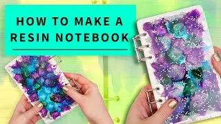 How to Make a Resin Alcohol Ink Notebook Cover