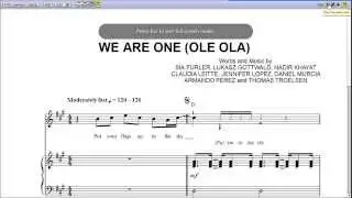 We Are One (Ole Ola) by Pitbull - Piano Sheet Music:Teaser