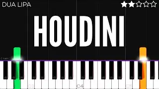 Dua Lipa - Houdini | EASY Piano Tutorial