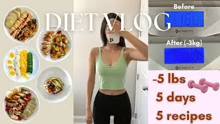 Diet vlog Korean | How I lost -5lbs (-3kg) with these 5 healthy recipes