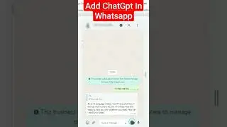 How to Integrate ChatGpt In Whatsapp ||#shorts #shortsfeed #shortday #trending #viralshort