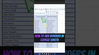 Spice Up Your Spreadsheets: Borders in Google Sheets