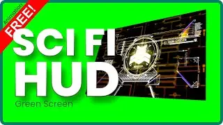 ✅ SCI FI Hud Green Screen Animation Full HD 1080P FREE! Video Chroma Key Overlay FREE Video footage