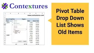 Pivot Table Drop Down List Shows Old Items