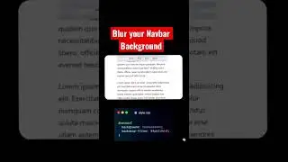 Blur your Navbar on #shortvideo #coding #webdevelopment #code #htmlcss #programming #css scroll