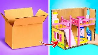 Barbie House Makeover 🪑✂️ Cute Ideas For Doll's Houses From Cardboard