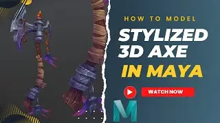 MAYA Modeling | Create stylized axe in maya.