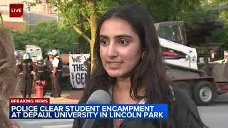 Student speaks out after DePaul encampment cleared