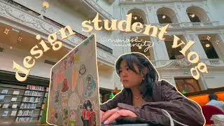 design student vlog ‧͙⁺☕.° productive uni days, 3D modeling, library work sessions