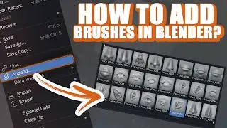 How to add brushes in Blender?! Append sculpting brushes in Blender.