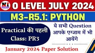 Class 1: O Level Python Practical questions | Python Practical Model Paper With Solution