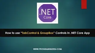 C# .NET Core Tutorials In Urdu & Hindi - How to use GroupBox & TabControl Controls