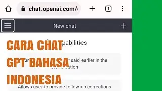 CARA CHAT GPT BAHASA INDONESIA