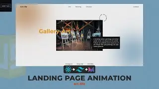 Landing Page Animation | React js + Framer  motion